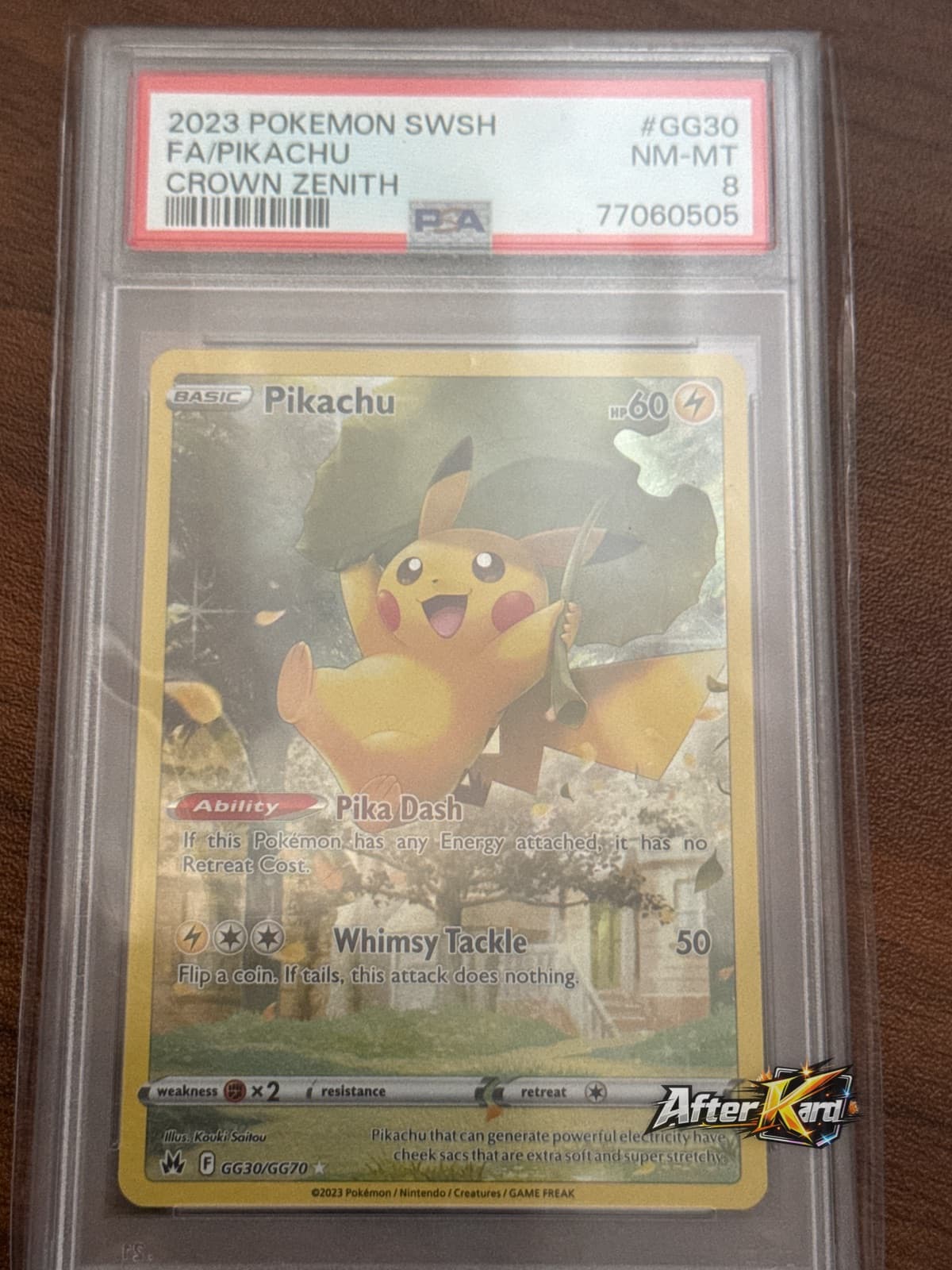 Pikachu Trainer Gallery — Crown Zenith #GG30/GG70 — PSA 8