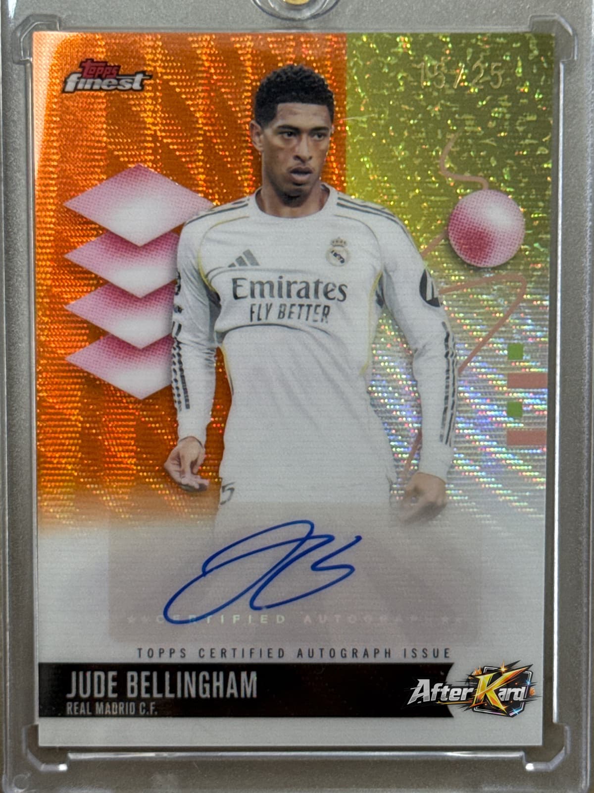 2025/26 Topps Finest UEFA Club Competitions — Jude Bellingham Orange Auto /25